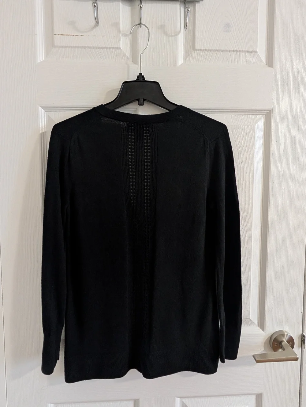 Banana Republic Premium Luxe Silk Cashmere Cotton Blend Pointelle Cardigan XSP - Picture 2 of 6